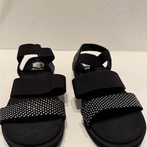 Yellow Box Black Sandals